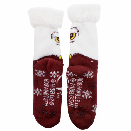 Harry Potter Burgundy Hedwig Cozy Cabin Socks